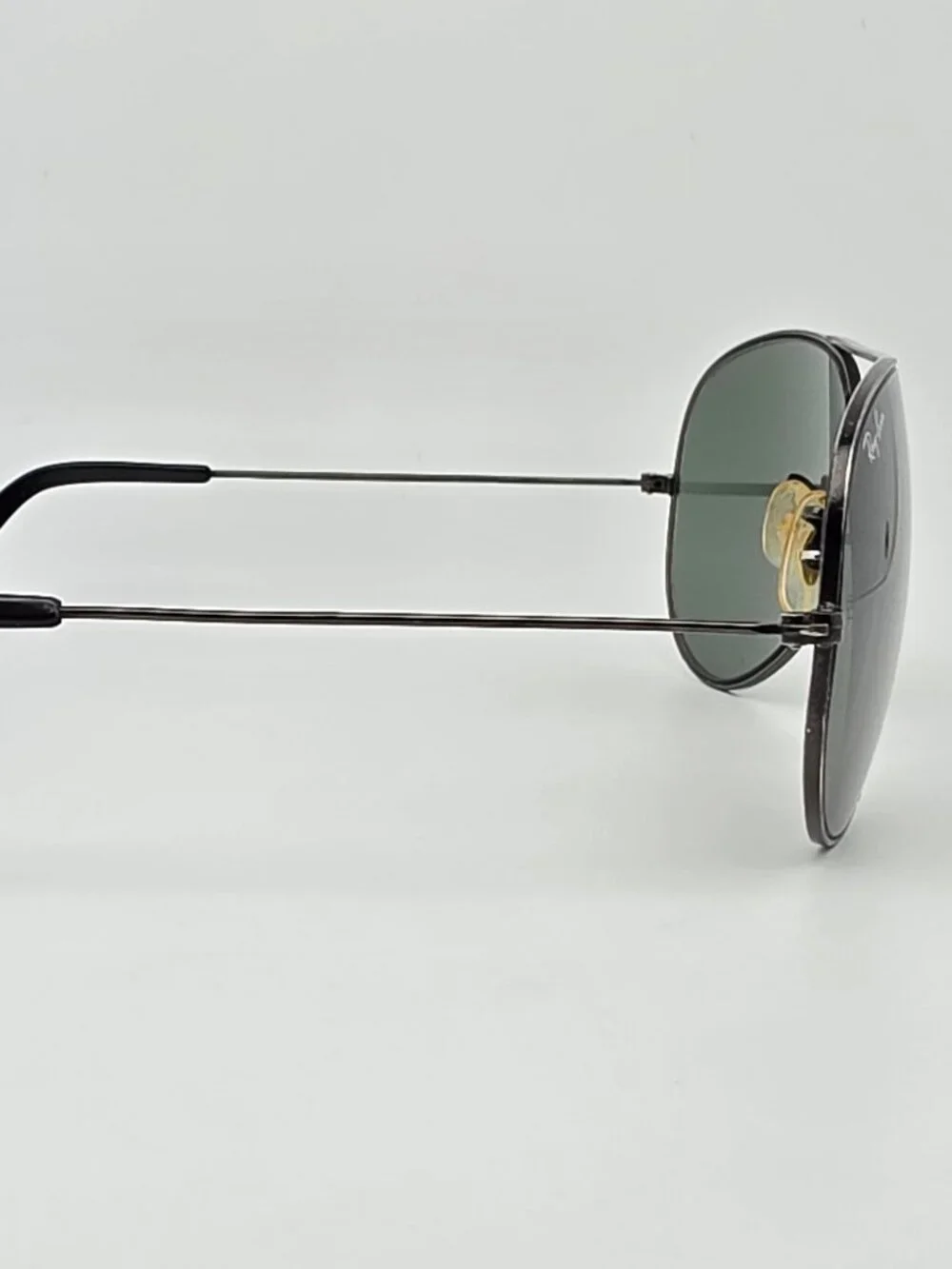 Ray-Ban B&L L2823 Black Chrome G-15 Green Glass Lens Aviator Sunglasses w/ Case